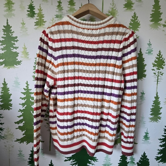 St. John's Bay Multicolor Striped Sweater - Picture 2 of 9